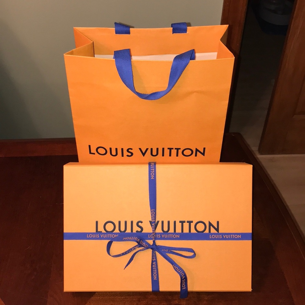 Louis Vuitton shopping bag and box